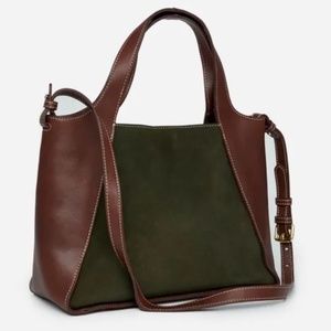 NWOT J.McLaughlin Brielle Suede and Leather Tote